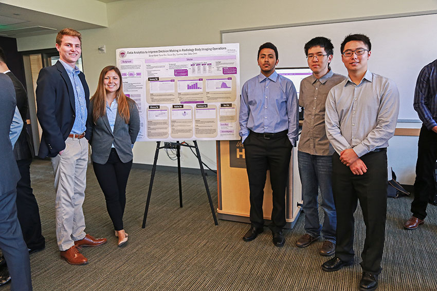 UW Medicine Radiology student group with poster