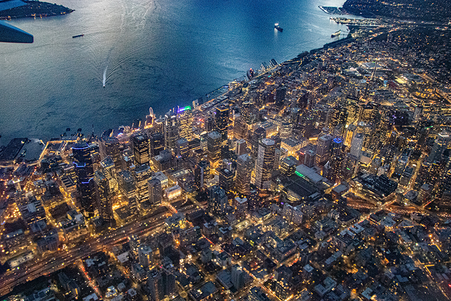 Seattle at night