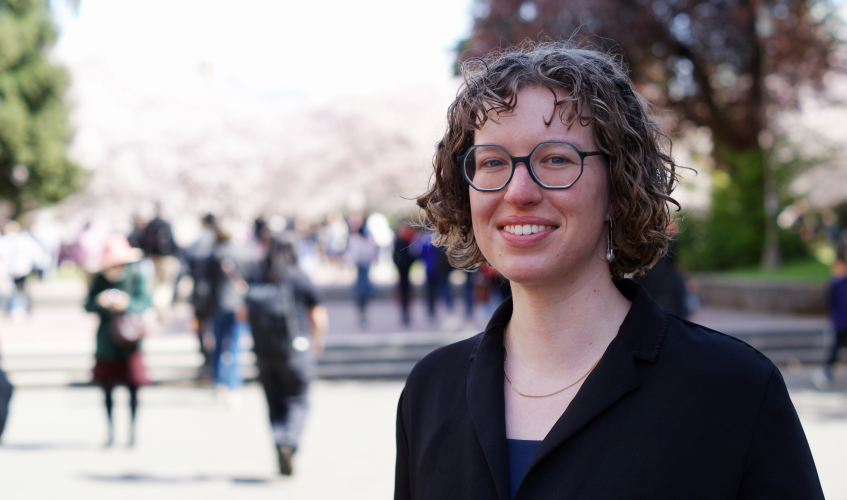 Portrait of PhD student Monika Blue