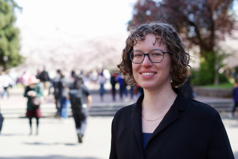 Portrait of PhD student Monika Blue
